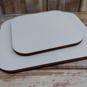Bases Cuadradas de MDF para Tortas, Con Logotipo
